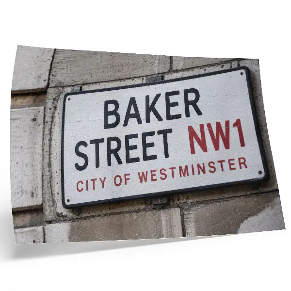 Placa da Rua Baker em Westminster poster em tela