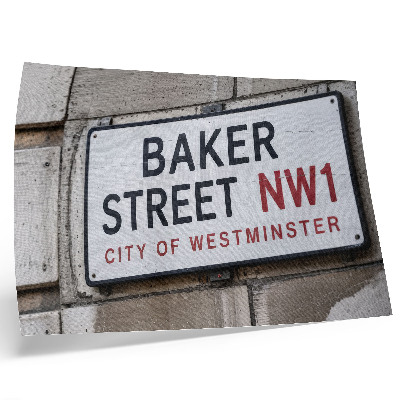 Poster em tela Placa da Rua Baker em Westminster