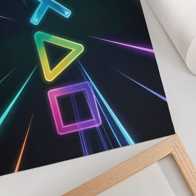 Poster Formas geométricas de néon em movimento