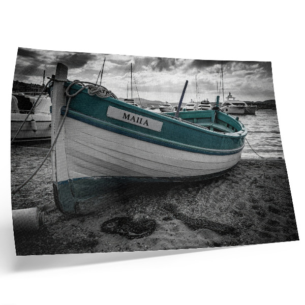 Poster Barco na praia paz sonho aventura