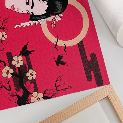 Poster em tela Motivos orientais, composição floral moderna