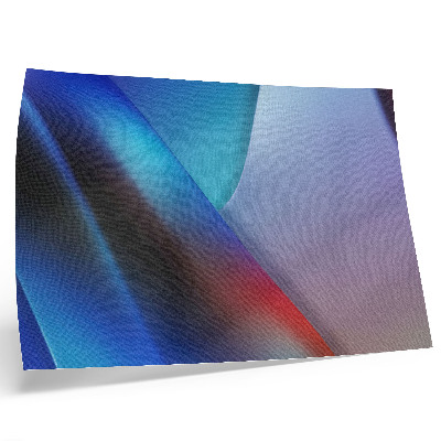 Poster Tons de azul profundo e roxo com transições suaves.