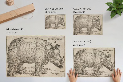 Poster para a sala Rinoceronte (1515) de Albrecht Dürer