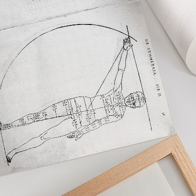 Poster mural Desenho de um homem em latim na versão de Albrecht Dürer