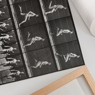 Poster para a sala Prancha 60 de Locomoção Animal (1887), fotografada por Eadweard Muybridge.