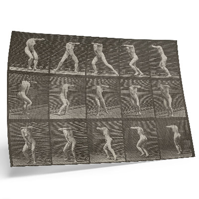 Poster Placa número 73. Virando-se de surpresa e fugindo (1887) por Eadweard Muybridge