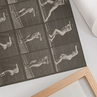 Poster Placa número 73. Virando-se de surpresa e fugindo (1887) por Eadweard Muybridge