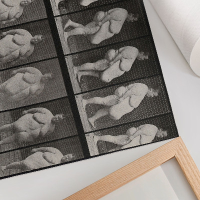 Poster mural Mulher obesa caminhando. Fototipia de Eadweard Muybridge, 1887.