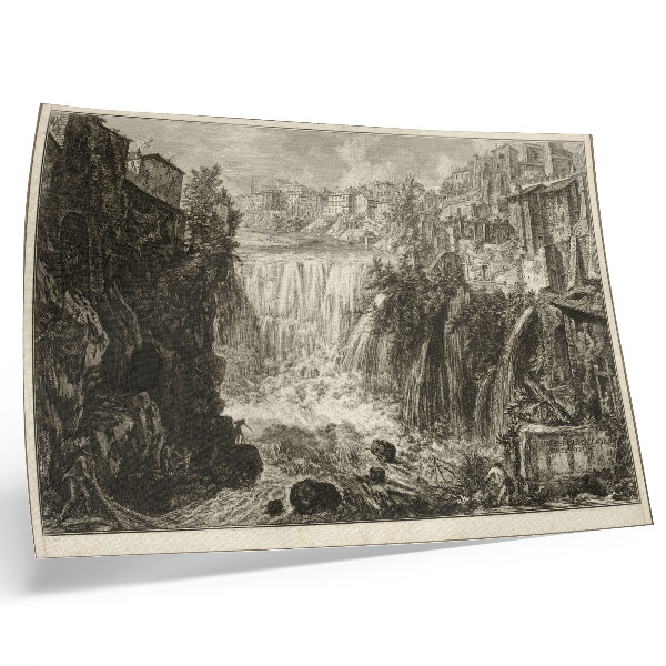 Poster para a sala Vista da Grande Cascata do Tivoli, de Vistas de Roma, de Giovanni Battista Piranesi