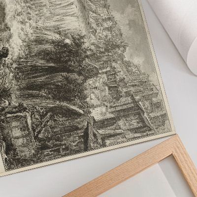 Poster para a sala Vista da Grande Cascata do Tivoli, de Vistas de Roma, de Giovanni Battista Piranesi