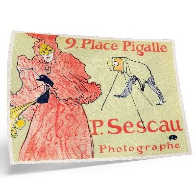 Pôster impressão em alta resolução de Le Photographe Sescau (1894) por Henri de Toulouse-Lautrec
