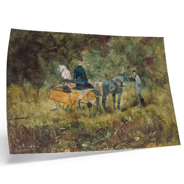 Poster em tela A Armadilha (1880), pintura de alta resolução de Henri de Toulouse-Lautrec