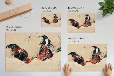 Poster em tela Pinturas de Katsushika Hokusai 