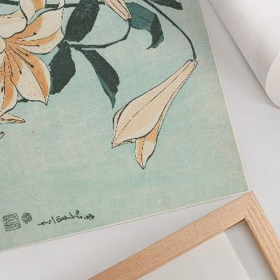 Poster mural Lírios (ca. 1833–1834) em alta resolução por Katsushika Hokusai