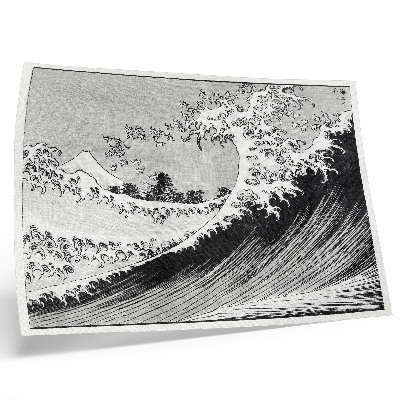 Poster em tela Cem Vistas do Monte Fuji (1835) de Hokusai, gravura japonesa vintage em madeira