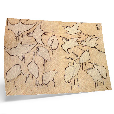 Poster Garças de Katsushika Hokusai, da obra 
