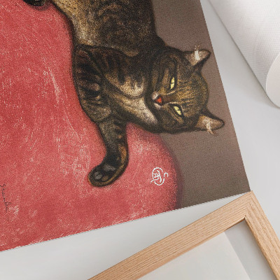 Poster mural L'Hiver Chat sur un Coussin (1909) impressão cromolitográfica de Théophile Alexandre Steinlen
