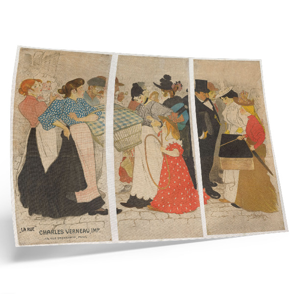 Poster Mensen op straat (1896) de Théophile Alexandre Steinlen e Charles Verneau