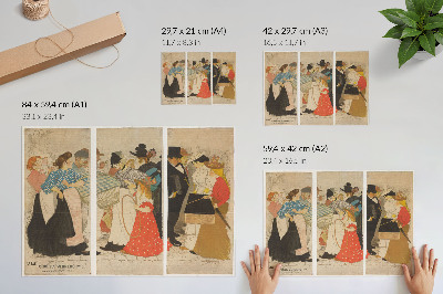 Poster Mensen op straat (1896) de Théophile Alexandre Steinlen e Charles Verneau