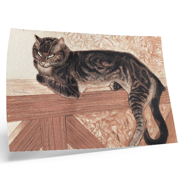 Poster em tela Gato na balaustrada, de Théophile-Alexandre Pierre Steinlen