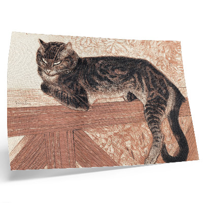 Poster em tela Gato na balaustrada, de Théophile-Alexandre Pierre Steinlen
