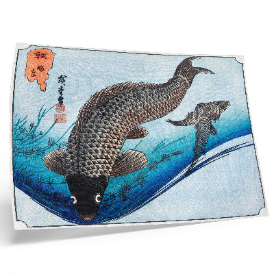 Poster Carpas e Carpas Crucian (1830) por Utagawa Hiroshige