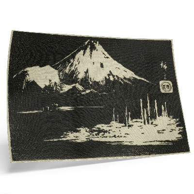 Poster para a sala Seikenji Fuji, da série Espelho de Reproduções em Pedra de Vistas das Províncias (Kohon meihitsu ishizuri kagami)
