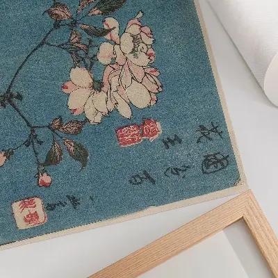 Poster mural gravura em madeira nishiki-e com tinta e cor sobre papel de Utagawa Hiroshige