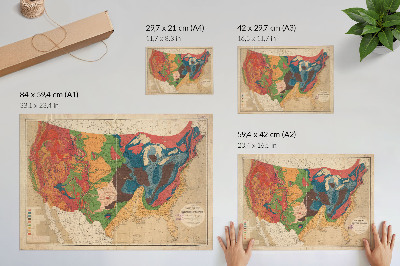 Poster Mapa geológico dos Estados Unidos