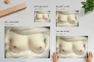 Poster em tela Os Seios de uma Mulher Expostos: A Beleza Revelada (1828) por Sarah Goodridge