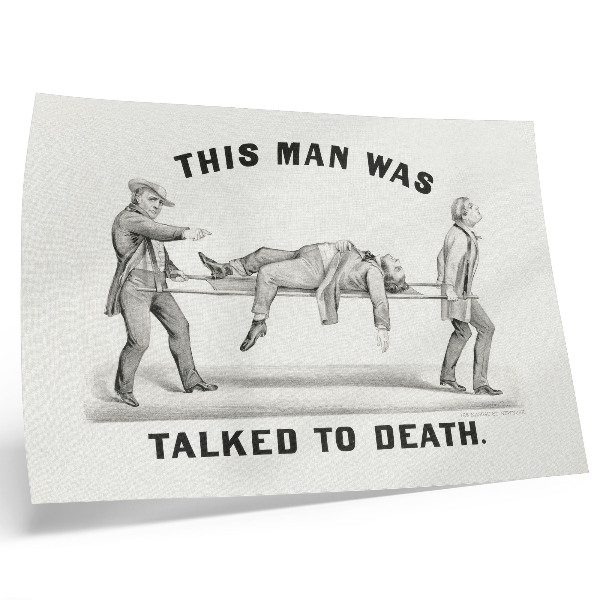 Poster mural Este homem foi levado à morte pela conversa (1873), ilustração de arquivo