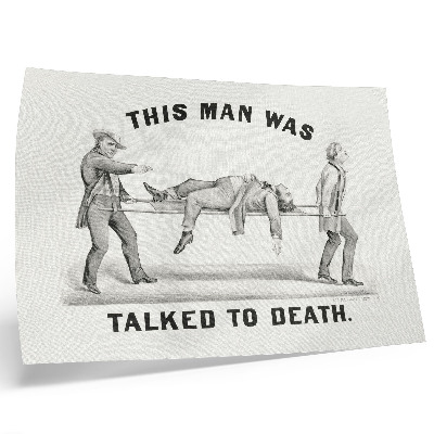 Poster mural Este homem foi levado à morte pela conversa (1873), ilustração de arquivo