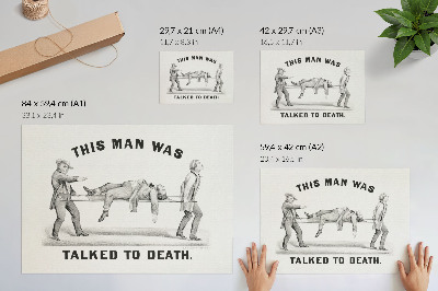 Poster mural Este homem foi levado à morte pela conversa (1873), ilustração de arquivo