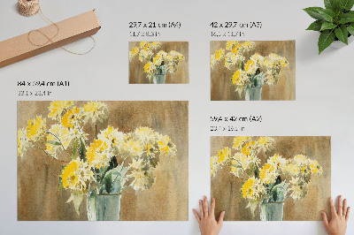 Poster em tela Vaso com Flores Amarelas (1915) de Hannah Borger Overbeck