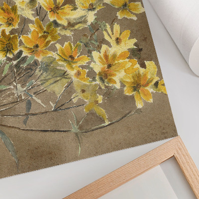 Poster mural Flor Amarela com Borda (1915) por Hannah Borger Overbeck