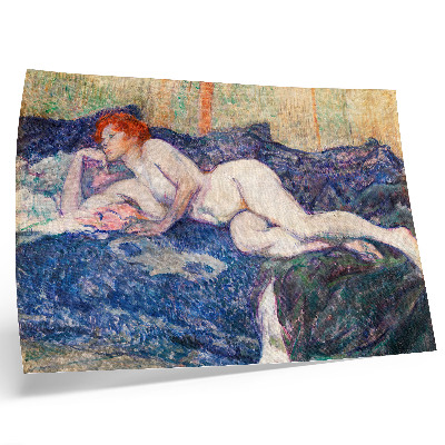 Poster para a sala Mulher nua mostrando os seios, arte erótica vintage de Henri de Toulouse-Lautrec