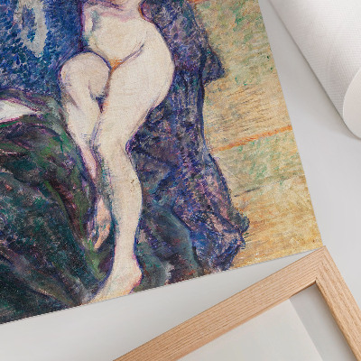 Poster para a sala Mulher nua mostrando os seios, arte erótica vintage de Henri de Toulouse-Lautrec