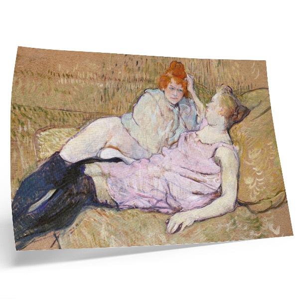 Poster mural Sofá (c. 1894–1896) – uma pintura de alta resolução de Henri de Toulouse-Lautrec