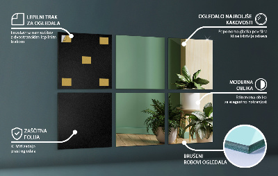 Azulejos espelhados quadrados autoadesivas