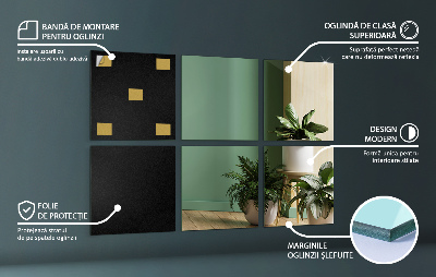 Azulejos espelhados quadrados autoadesivas