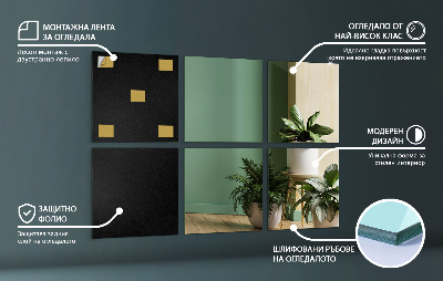 Azulejos espelhados quadrados autoadesivas