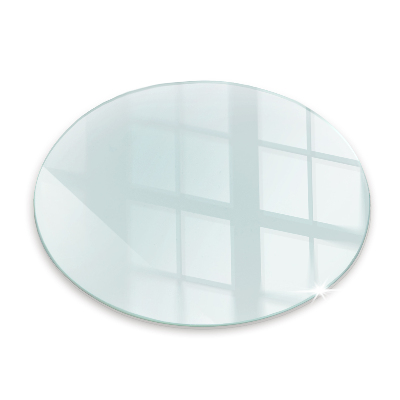 Base de vidro redonda para lareira transparente