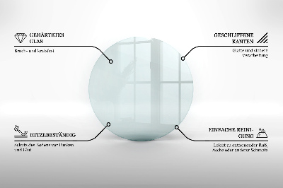Base de vidro redonda para lareira transparente