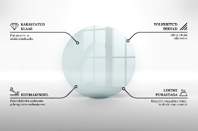 Base de vidro redonda para lareira transparente