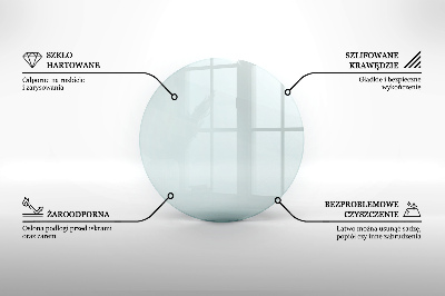 Base de vidro redonda para lareira transparente