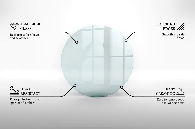 Base de vidro redonda para lareira transparente