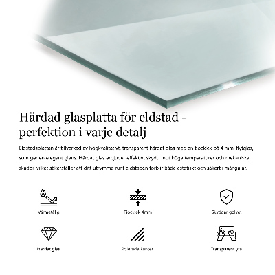 Placa de vidro temperado para lareira transparente