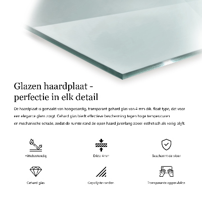 Placa de vidro temperado para lareira transparente