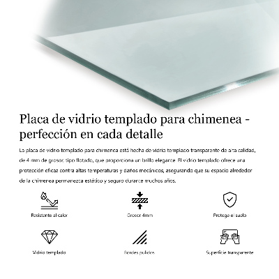 Placa de vidro temperado para lareira transparente