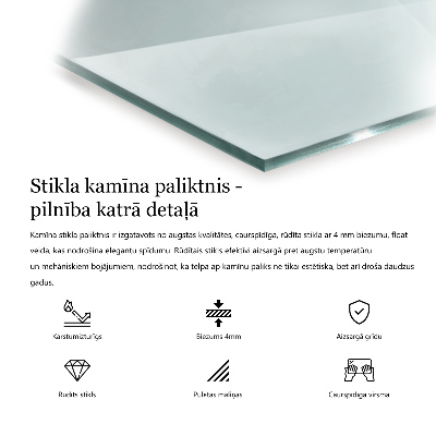 Placa de vidro temperado para lareira transparente